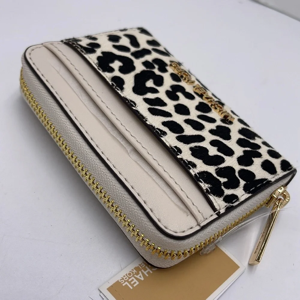 Michael Kors Jet Set Travel MD Zip Around Card Case Wallet (Light Cream Multi) - Picture 6 of 16